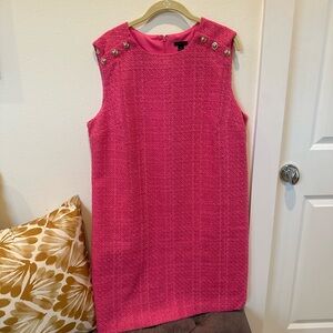 Pink tweed lined dress. Ann Taylor. Size 16. Great condition!